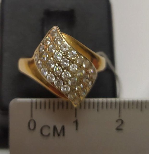 Кольцо из желтого и белого золота с цирконием (30371179) 4