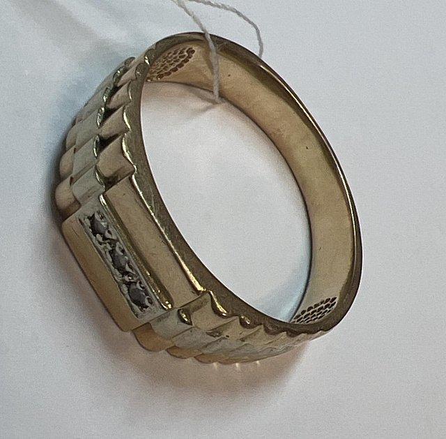 Перстень из красного и белого золота с цирконием (33502936)  2