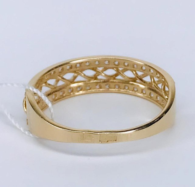 Кольцо из красного золота с цирконием (33966551)  1