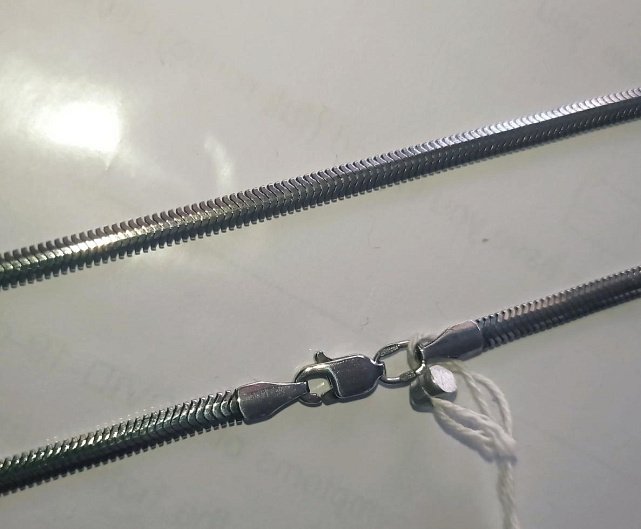 Серебряная цепь с плетением Снейк (28543585) 0