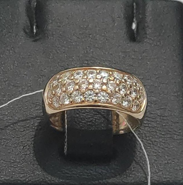 Кольцо из красного золота с цирконием (32270521) 0