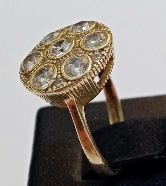 Кольцо из желтого золота с цирконием (32608532)  1