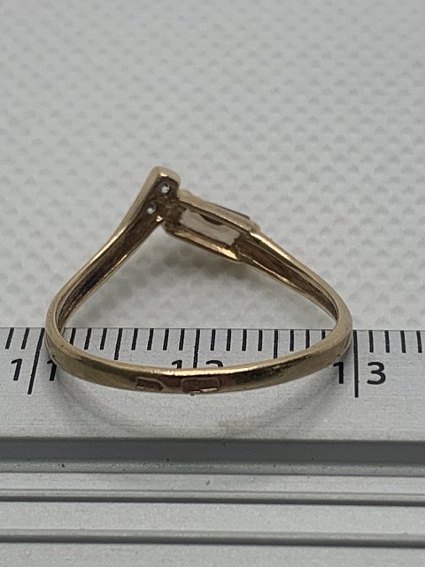 Кольцо из красного и белого золота с цирконием (32383780)  3