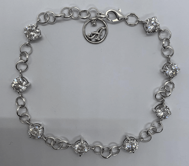 Срібний браслет із цирконієм (33331933) 0