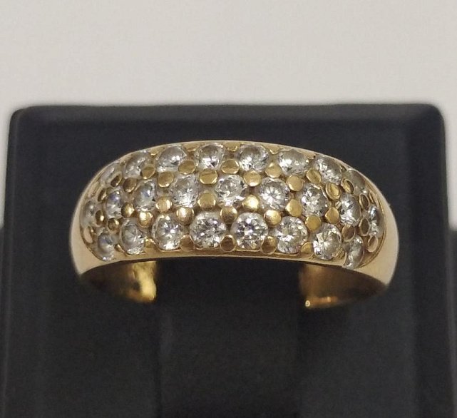 Кольцо из красного золота с цирконием (31803348)  0