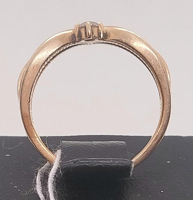 Кольцо из красного золота с цирконием (32444929) 3