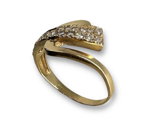 Кольцо из красного золота с цирконием (30486752)  1
