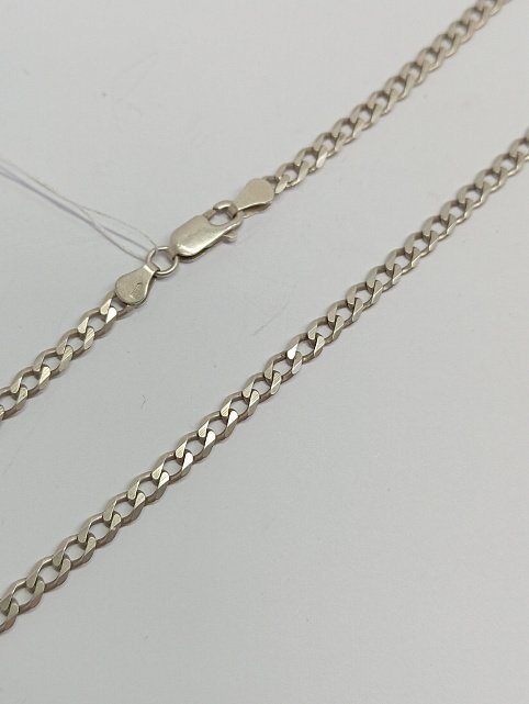 Серебряная цепь с плетением панцирное (33692831) 2