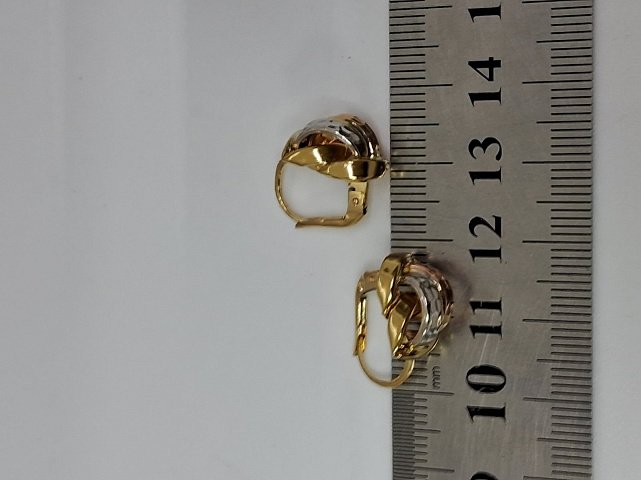 Сережки з жовтого та білого золота (32310666) 7