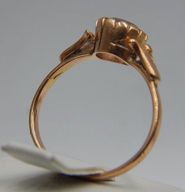 Кольцо из красного золота с цирконием (33678778)  4