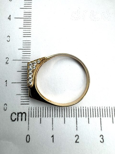 Перстень з червоного золота з цирконієм (32946210) 3