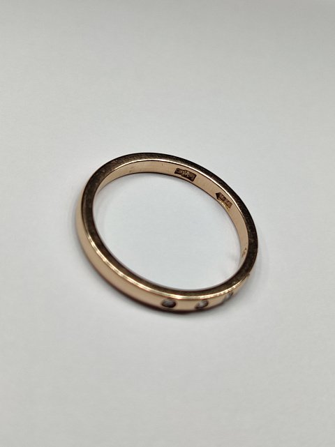Обручальное кольцо из красного золота с бриллиантом (-ми) (33751117) 3