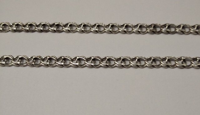 Срібний ланцюг із плетінням Бісмарк (32729962) 1