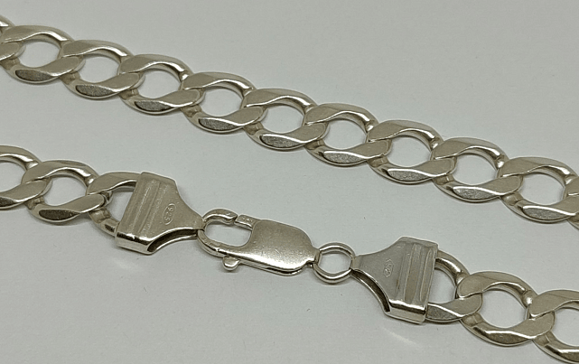 Серебряная цепь с плетением панцирное (31647651) 0