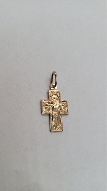 Підвіс-хрест з червоного золота (33210921) 1
