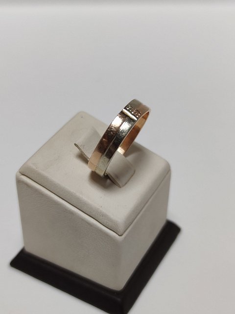 Обручальное кольцо из красного и белого золота (33627226) 3