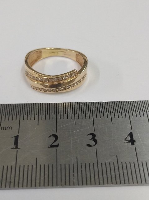 Кольцо из красного золота с цирконием (31986864)  4