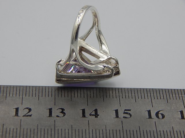 Серебряное кольцо с цирконием (31098440) 3