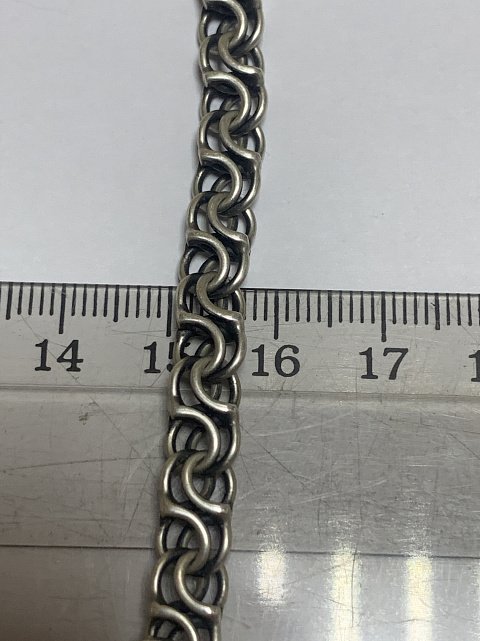 Серебряная цепь с плетением Бисмарк (33680973) 2