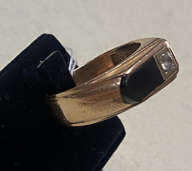 Перстень из красного и белого золота с цирконием (31139745)  2