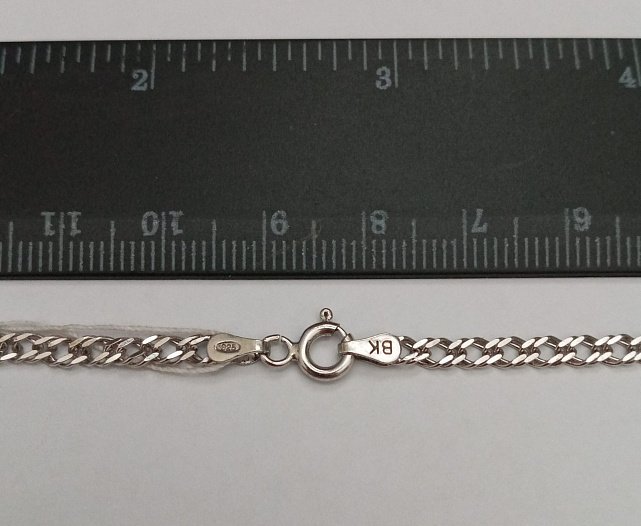 Серебряная цепь с плетением Двойной ромб (31505395) 6