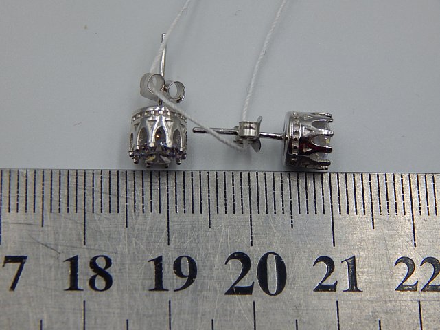 Серебряные серьги с цирконием (33746545) 4