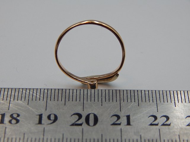 Кольцо из красного и желтого золота с цирконием (31945349) 6