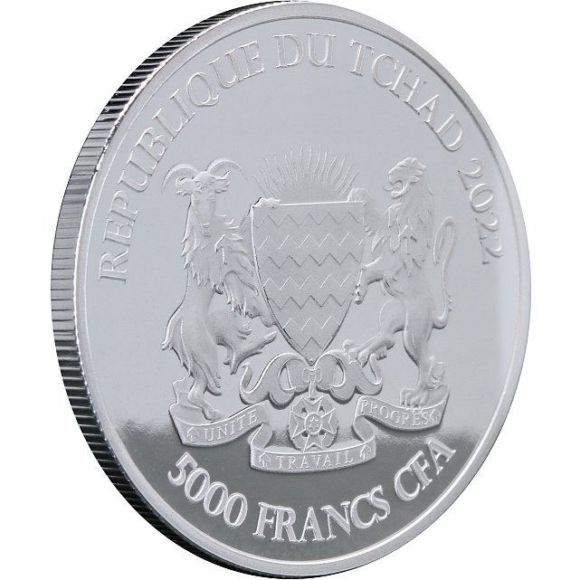 Серебряная монета 1oz Мандала Зебра Кельтские животные 5000 франков КФА 2022 Чад (29203553) 3