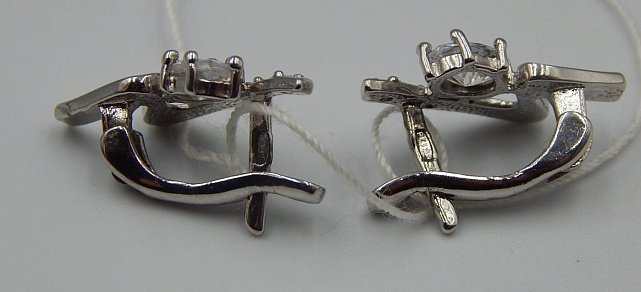 Серебряные серьги с цирконием (32464311) 3
