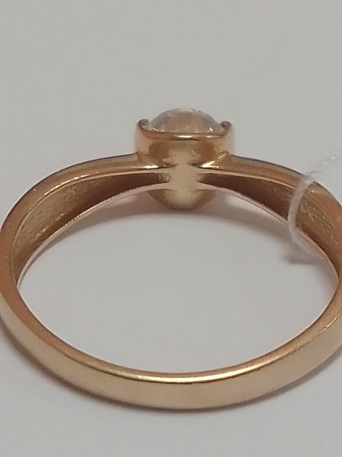 Кольцо из красного золота с цирконием (32904542) 2