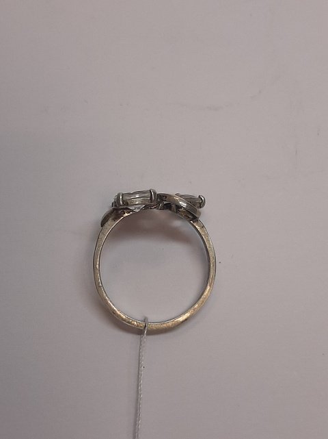 Серебряное кольцо с позолотой и цирконием (33339851) 3