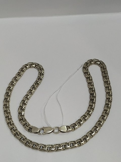 Серебряная цепь с плетением Бисмарк (33849432) 1