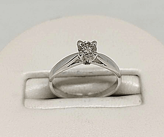 Кольцо из белого золота с бриллиантом (-ми) (33735034) 0