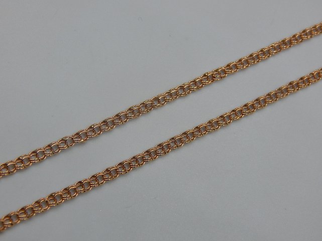 Ланцюжок з червоного золота з плетінням Бісмарк (33758722) 1