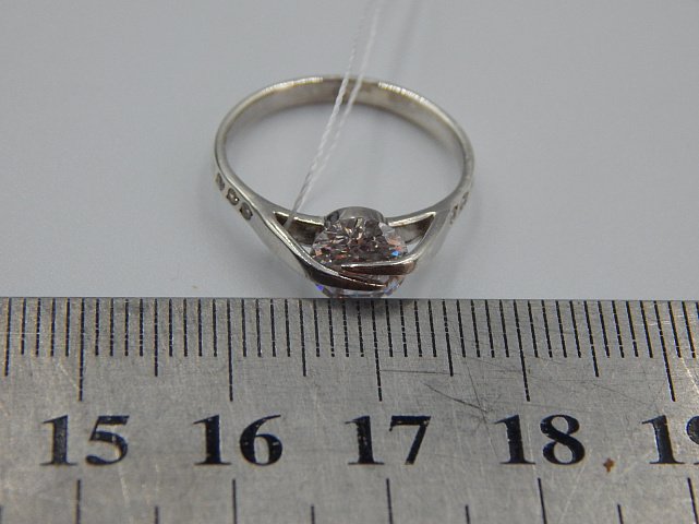 Серебряное кольцо с цирконием (31482894) 3