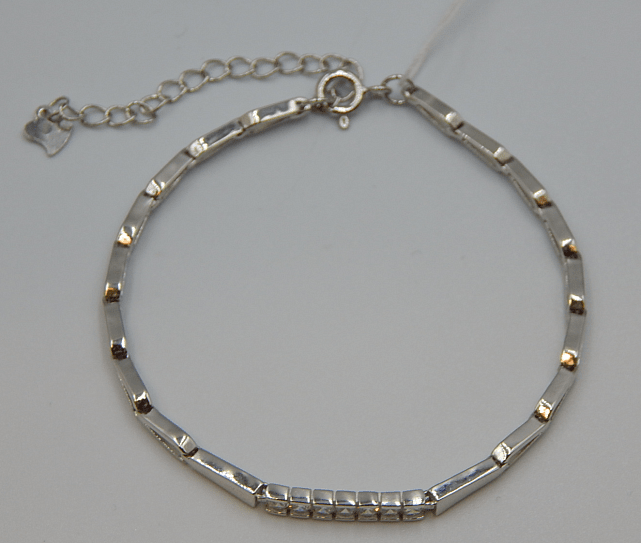 Серебряный браслет с цирконием (30527085)  0