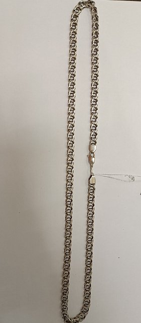 Серебряная цепь с плетением Бисмарк (33763246) 1