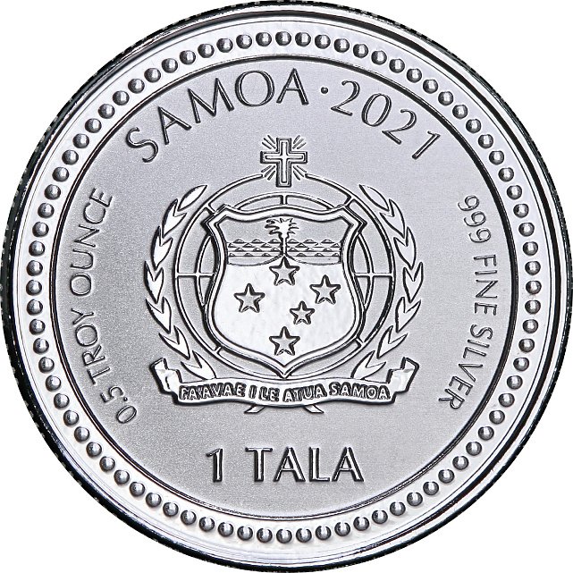 Серебряная монета 1/2oz Альфа и Омега 1 тала 2021 Самоа (29360752) 3