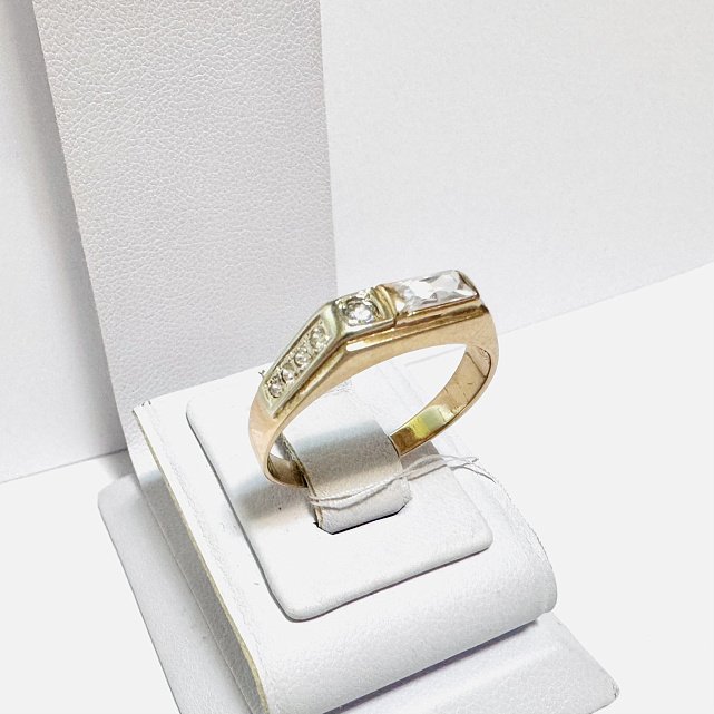 Перстень из красного золота с цирконием (33425283)  15