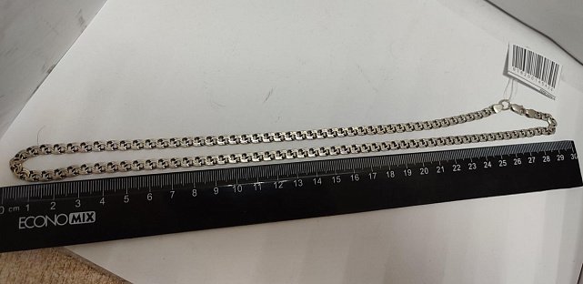 Серебряная цепь с плетением Бисмарк (33806442) 1