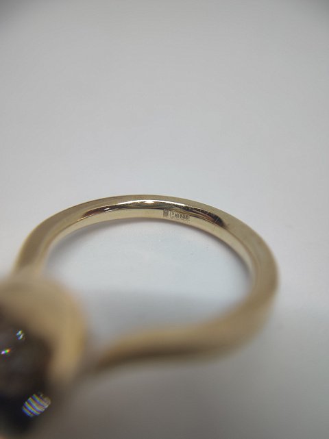 Кольцо из красного золота с бриллиантом (-ми) (27417488) 4
