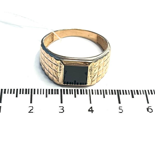 Перстень из красного золота с ониксом (33963581) 2