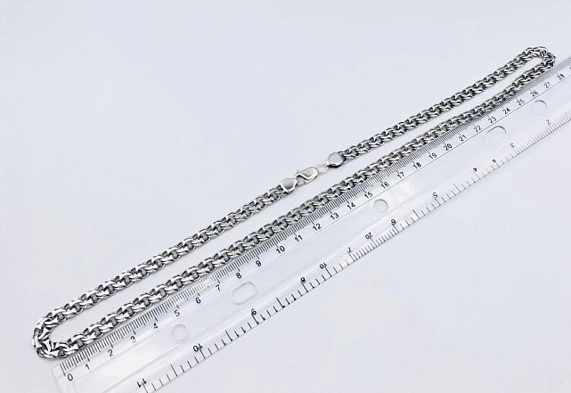 Срібний ланцюг із плетінням Бісмарк (33721583) 1