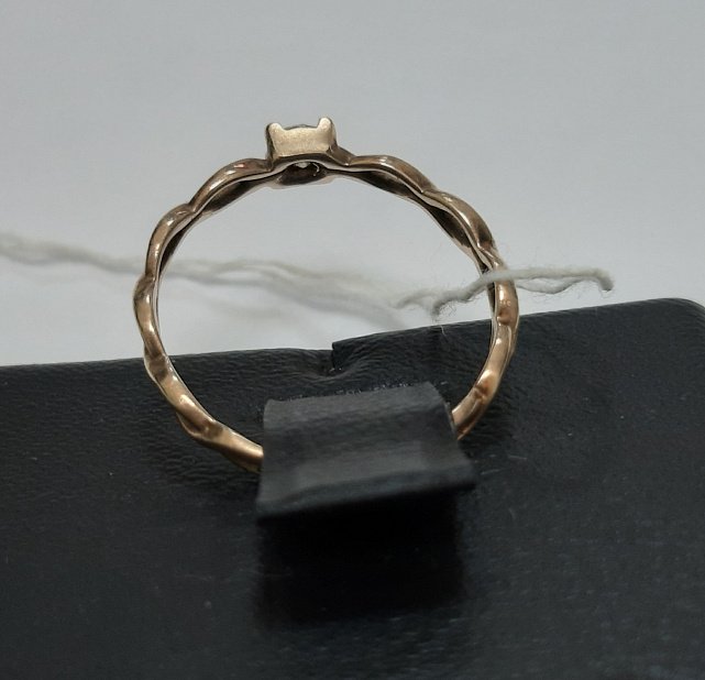 Кольцо из красного золота с цирконием (32104606)  3