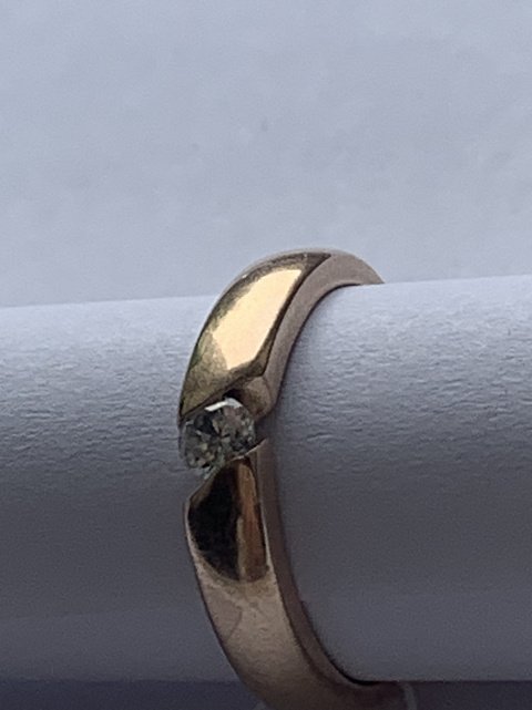 Обручальное кольцо из красного золота с цирконием (30747456) 2