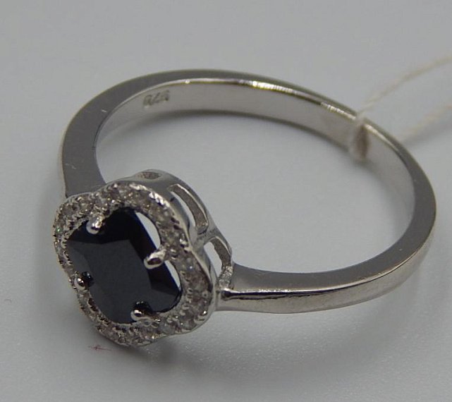Серебряное кольцо с цирконием (32412775) 2
