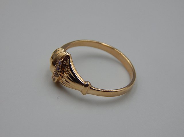 Кольцо из красного золота с цирконием (33721859) 2