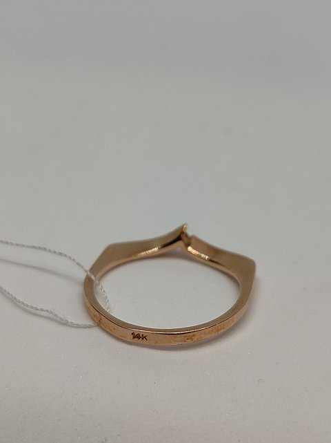 Кольцо из красного золота с бриллиантом (-ми) (27417417) 4