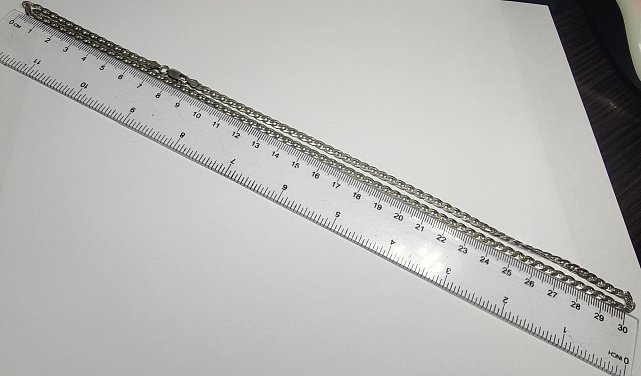 Серебряная цепь с плетением Морское якорное (33372198) 3