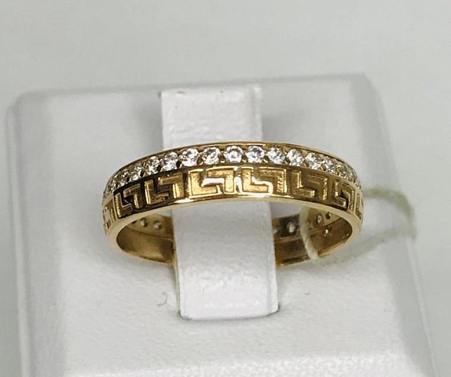 Кольцо из красного золота с цирконием (29958073) 0